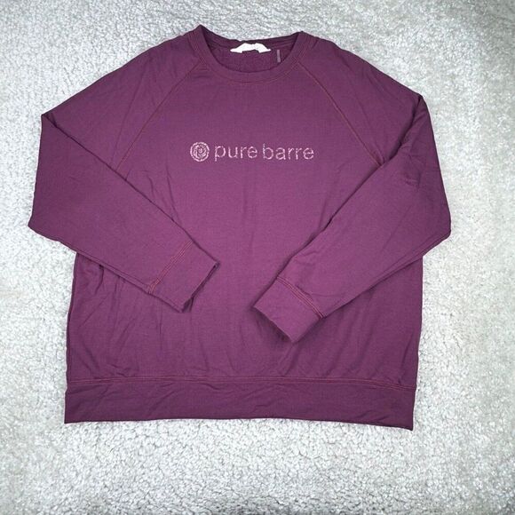 Pure Barre Tops - Pure Barre X TAVI Crew Neck Sweatshirt Pink Purple